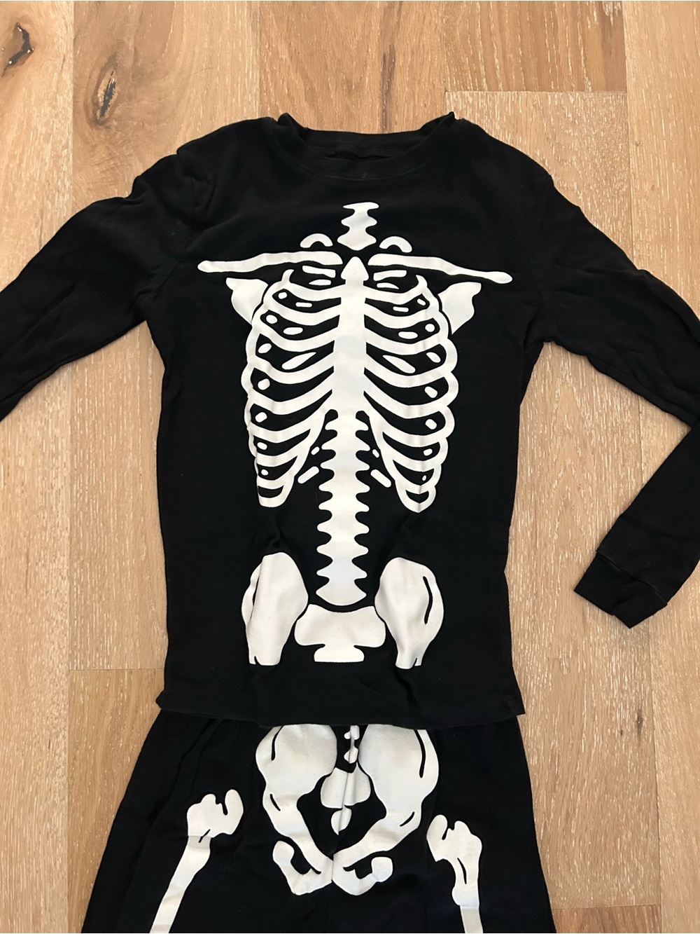 Black Skeleton Kids Costume Pajama Set - Skeleton Design - Picture 3 of 10